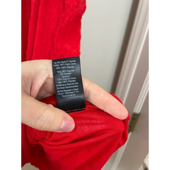 Anthropologie Amadi Red Cross Front Dress Size Small - Picture 8 of 9